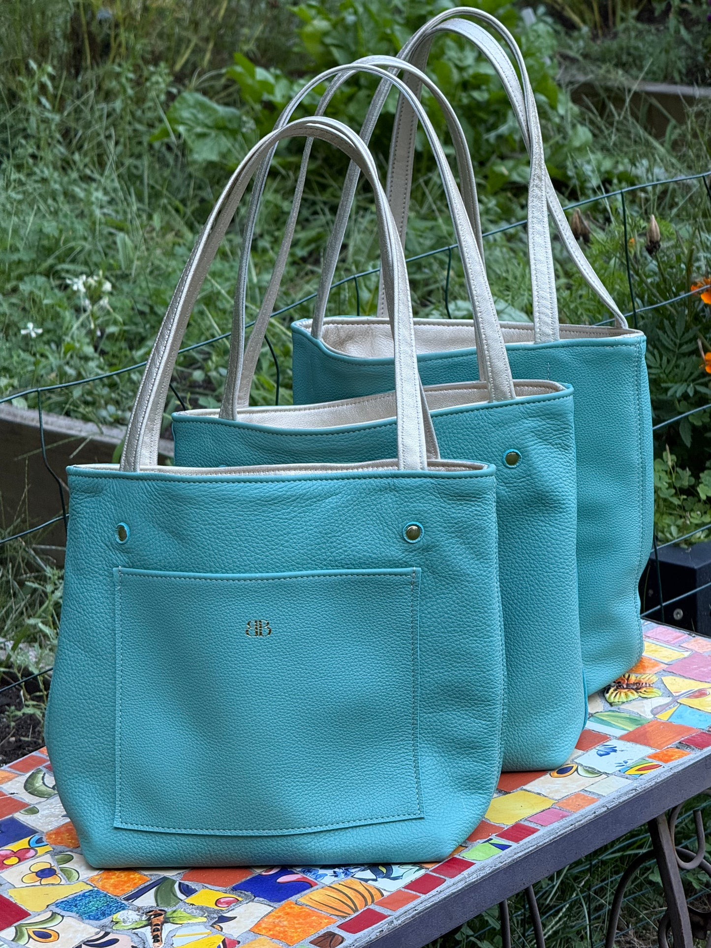 Champagne Innie-Outie Tote (Reversible)