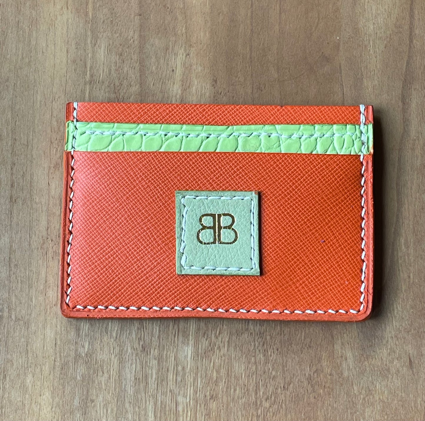 Hand Stitched Crocodile Card Carrier