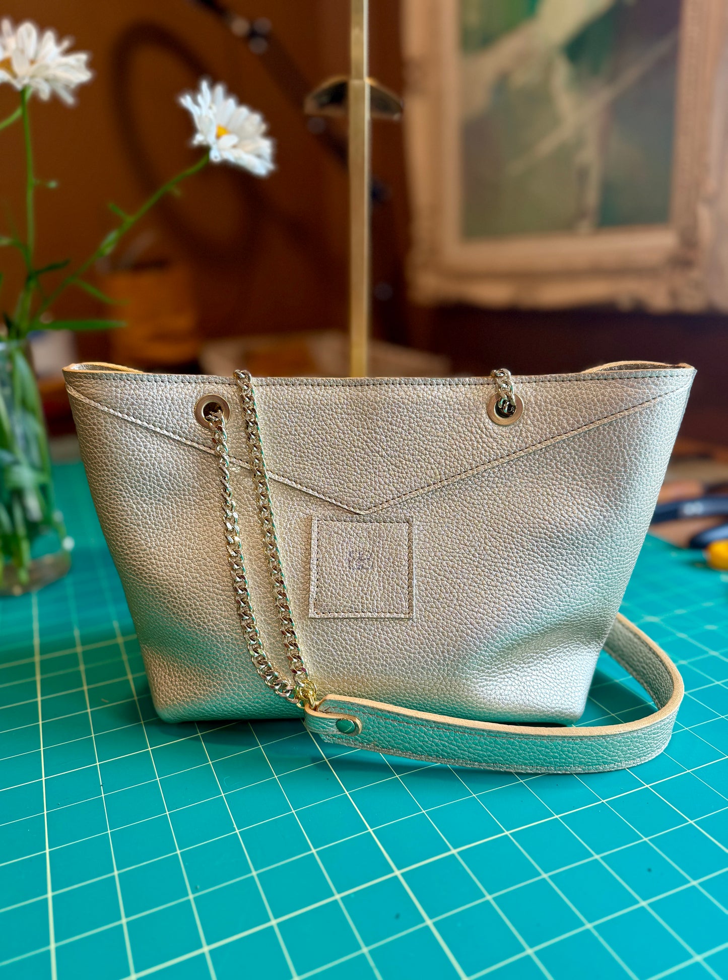 MIRIAM Gold Chain Tote