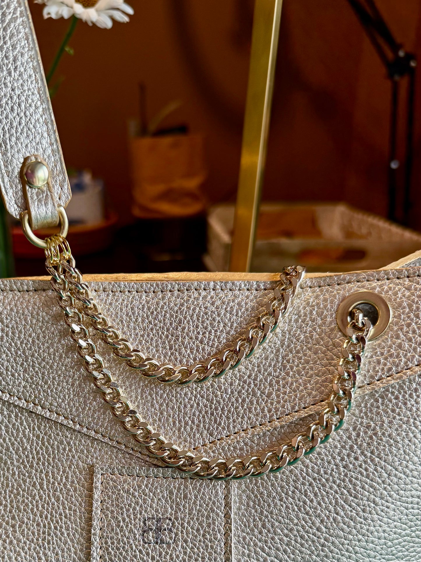 MIRIAM Gold Chain Tote