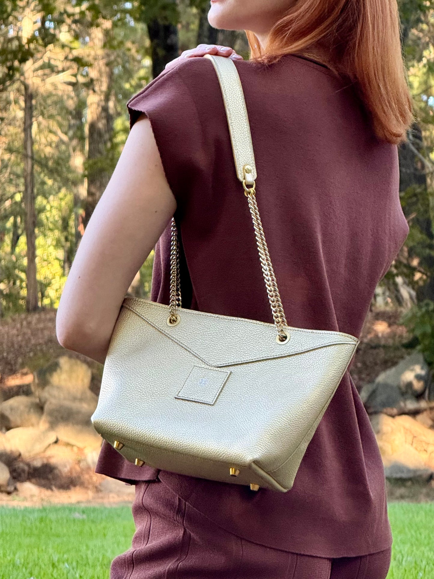 MIRIAM Gold Chain Tote